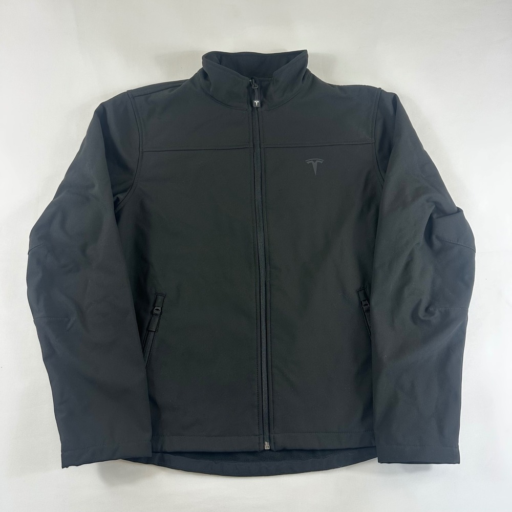 Tesla Women's XL Black Softshell‎ Jacket Full Zip Logo